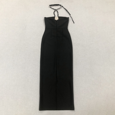 SB3093 Black Bandage Dress Elegant Lady's Sexy Backless Crystal Luxury Tight-Fitting Dress with Customizable Logo Position