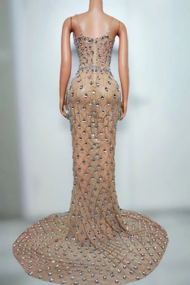 Kimshein AD2072 Luxury Handmade Women's Nightclub Dress with Fringe Rhinestones and Birthday Dress 7-Day Fast Sampling