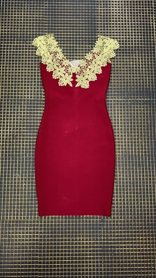 Knitted V-Neck Bodycon Dress Perfect for Formal Events and Special Occasions