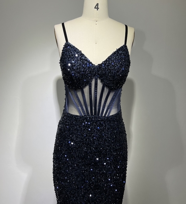 Natural Waistline ED2472 Sequin Feather Party Mermaid Dress for Luxurious Evening Events