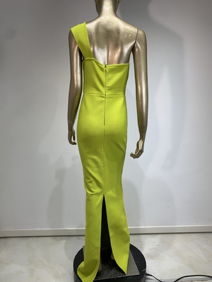 SB3058 3D Flower Green Dress V-Neck Bodycon Bandage Sleeveless Simple and Fashionable with 100 Pieces Manufactured