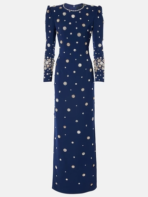 LS2573 Long Sleeve Dress with Water Diamond and Pearl for Party in Spring and Autumn Exquisite Craftsmanship and Design