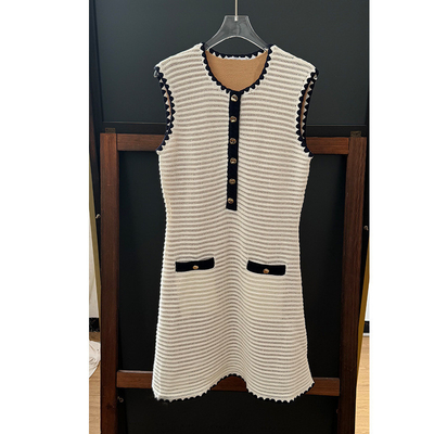 KD2297 Striped Knit Women's Spring and Autumn Sleeveless Dress 100 7-Day Fast Sampling Intelligent Tracking for Daily Life