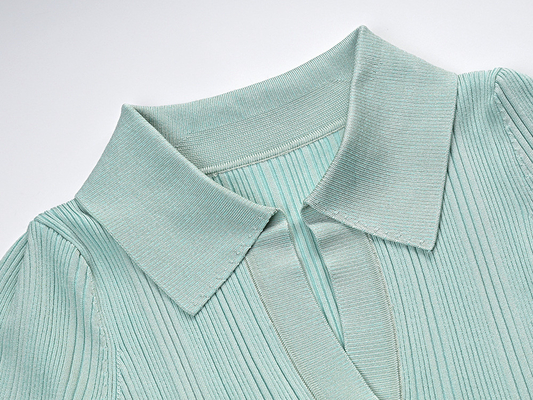 Mini Length KD2304 Knitted Dress Loose A-line Style Button Closure Perfect for Elegant Party in Spring and Autumn