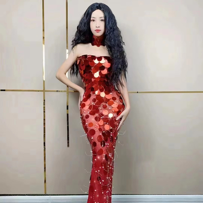 AD1916 Sparkling Strapless Floor-Length Sleeveless Sequin Ball Gown Prom Dress with Customizable Logo and Graphic Design