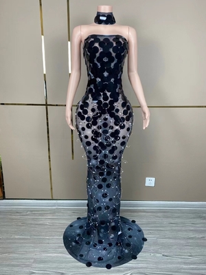 AD1916 Sparkling Strapless Floor-Length Sleeveless Sequin Ball Gown Prom Dress with Customizable Logo and Graphic Design