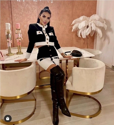 Payment Trade Assurance Paypal Western Union TT Designer Women's Long Sleeve Top and Skirt Set Sexy Two-Piece Suit Collection