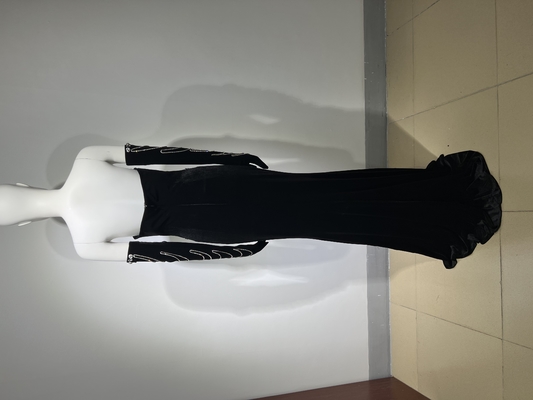 ED2467 Luxury Crystal Long Sleeve Tight Club Chain Dress for Women Worldwide Express Shipping