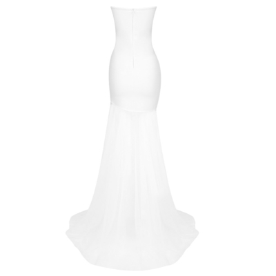 Custom Logo Polyester Off-Shoulder Floral Sleeveless Bodycon Bandage Maxi Dress for Special Occasions and Formal Events