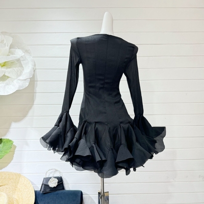 LS2526 Kimshein Fashion Women's Long Sleeve Lovely Cocktail Mini Elegant Dress 7 Days Fast Sampling Wrinkle Resistance