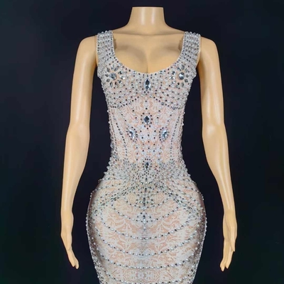 Elegant and Luxurious Ladies' Club Dress for AD2274 Birthday Vintage Sleeveless Sexy Women's Clothing