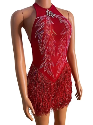 AD2298 Luxury Shiny Diamond Crystal Evening Party Dress Mini Birthday Backless Dress with Beaded Details Glamorous Style