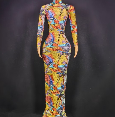 AD2275 Handmade Beaded Women's Ball Gown Featuring Vibrant Water Diamonds and Anti-Wrinkle Material for an Elegant Look