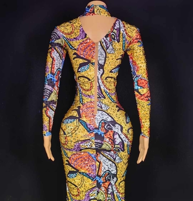 AD2275 Handmade Beaded Women's Ball Gown Featuring Vibrant Water Diamonds and Anti-Wrinkle Material for an Elegant Look