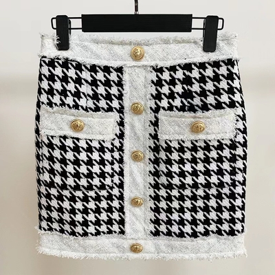 Autumn Fashion Long Sleeve Elegant Floral Fringe Rhinestone Chain Suit Jacket and Skirt Set with Fast Shipping Solutions