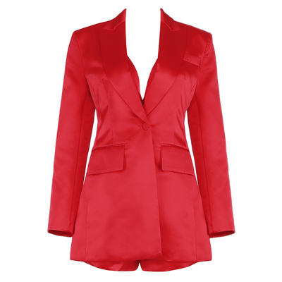 Guangdong Streetwear Women's Jacket Bra and Pencil Shorts Three-Piece Set in Picture Color from Guangdong