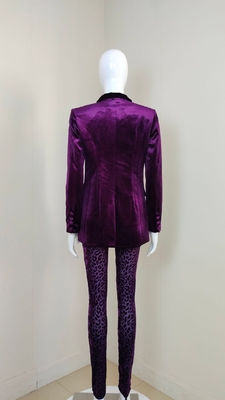 Velvet Fabric 2-Piece Pants Set for Women H3244 Fashionable and Sexy Celebrity Nightclub Evening Dress
