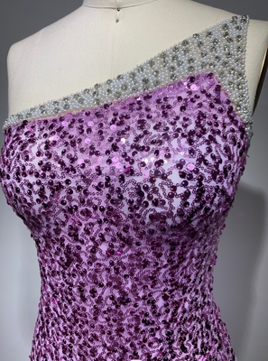 1pc/opp Bag Filling ED2398 Women's Fashionable and Sexy Pearl Summer Elegant Evening Dress Luxury Mini Dress Sleeveless for Women