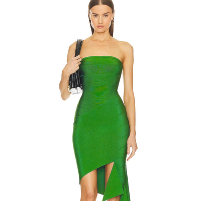 Kimshein SB2853 Fashionable Luxury Bandage Strapless Mini Dress for Summer Party Elegant Elegant and Sophisticated Style