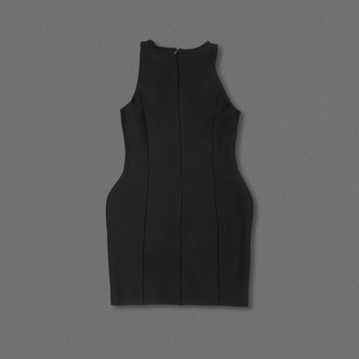 Made Kimshein Black Sleeveless Bandage Dress Elegant and Stylish Floral Button Mini Dress for Women Fashionable Affordable