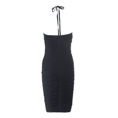 Summer Cocktail Dress in SB3236 Chicken Wire Mesh Material Women's Backless Casual Midi Dress Sleeveless Dress for Women