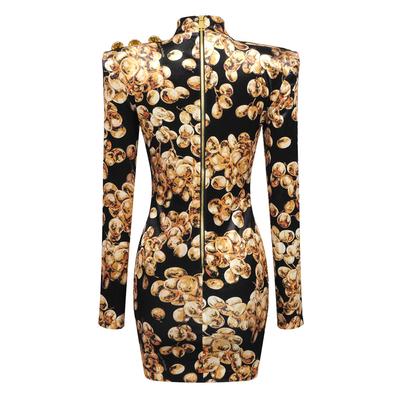 LS2556 Kimshein Fashionable Design Unique Women's Long Sleeve Elegant Mini Dress Velvet Evening Gown in Straight Knife Cut
