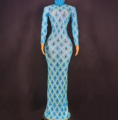 Kimshein AD2290 Long Sleeve Evening Dress Handmade Party Dress Crystal Gown for Women DHL/Fedex/UPS/EMS Shipping 3-7 Days