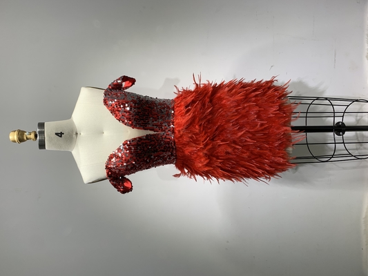 Sequin Mini Feather Glamorous Party Dress ED2388 for Women's Party in Picture Color and Stylish by S-L Kimshein Luxury