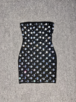 SB2854 Women's Crystal Bandage Dress Elegant and Fashionable with Woven Craft Design