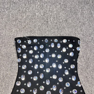 SB2854 Women's Crystal Bandage Dress Elegant and Fashionable with Woven Craft Design
