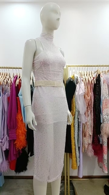 SB3118 Kimshein Midi Dress Sexy Sheer Panels Elegant Mesh and Dazzling Rhinestones for a Show-Stopping Evening Ensemble