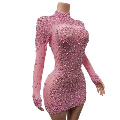 AD2269 Crystal Stone Short Skirt for Women Latest Design and Regular Sleeves