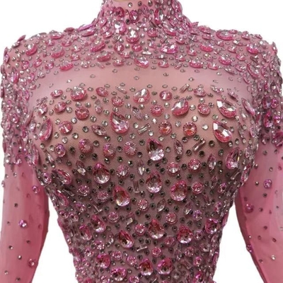 AD2269 Crystal Stone Short Skirt for Women Latest Design and Regular Sleeves