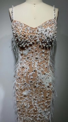 ED2371 Customized Pearl Dress for Women's Royal Ball Gown Elegant and Charming Evening Wear 220g Fabric All Seasons
