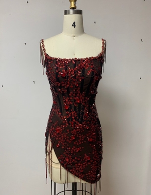 ED2374 Crystal Rhinestone Dress for Women Party Sequin Evening Dress Sexy Formal Dress FEDEX Shipping Worldwide Shipping