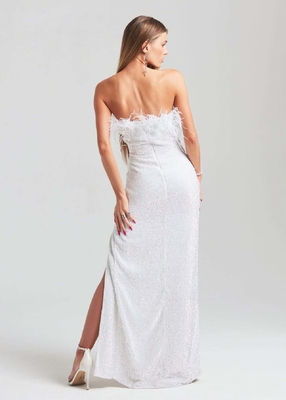 SB2257 Women's Party Dress Luxurious Fabric and Sparkling Sequins Create an Elegant Sleeveless Evening Gown for a Glamorous Look