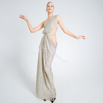 Intelligent Tracking Supported Sexy One Shoulder Hollow Out Evening Dress for SB2242 Summer Collection