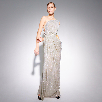 Intelligent Tracking Supported Sexy One Shoulder Hollow Out Evening Dress for SB2242 Summer Collection