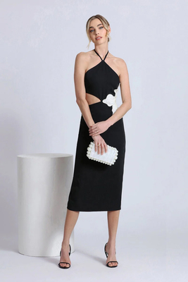 SB2945 Classic Backless Halter Sleeveless Bandage Maxi Dress Sexy Slim Fit Hip Long Dress Party Evening Dress for Women