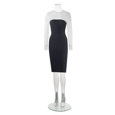 KIMSHEIN LS2563 Women's Customized Fashion Tight Dress Mini Party Dance Dress Pearl Bandage Skirt for Fashionable Attire