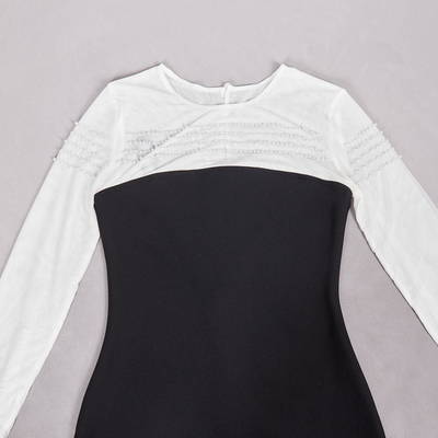 KIMSHEIN LS2563 Women's Customized Fashion Tight Dress Mini Party Dance Dress Pearl Bandage Skirt for Fashionable Attire