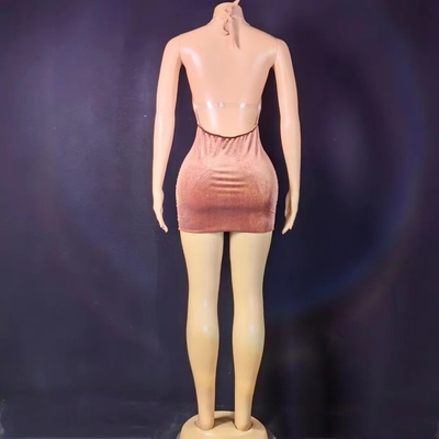Stand Out and Make a Statement with this AD1844 Handmade Luxurious Netted Rhinestone Dress