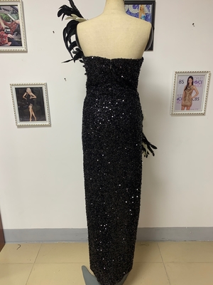 DHL TNT FEDEX EMS UPS Shipping ED2354 Fashionable Strapless Evening Dress for Women Elegant Party Sequin Formal Dress