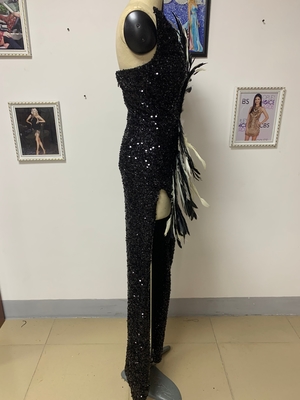 DHL TNT FEDEX EMS UPS Shipping ED2354 Fashionable Strapless Evening Dress for Women Elegant Party Sequin Formal Dress