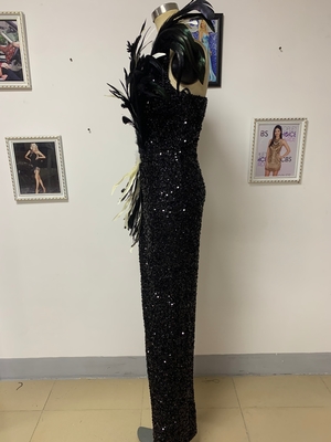 DHL TNT FEDEX EMS UPS Shipping ED2354 Fashionable Strapless Evening Dress for Women Elegant Party Sequin Formal Dress