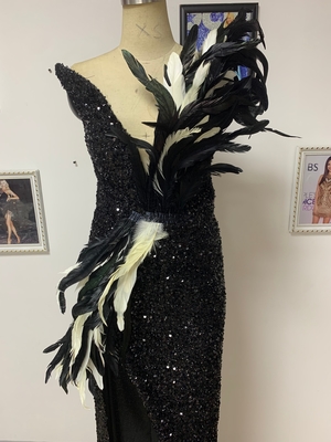 DHL TNT FEDEX EMS UPS Shipping ED2354 Fashionable Strapless Evening Dress for Women Elegant Party Sequin Formal Dress