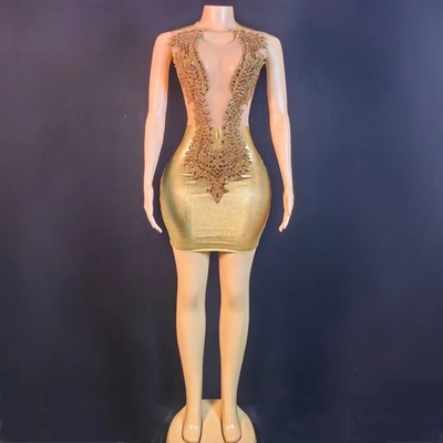Fast Reply AD1744 Sparkling Bridesmaid Gown Dazzling and Fashionable Evening Dress for Ladies in Polyester Spandex