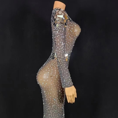 AD1735 Fashionable Handmade Women's Evening Dress with Shimmering Sequins and Sparkling Rhinestones