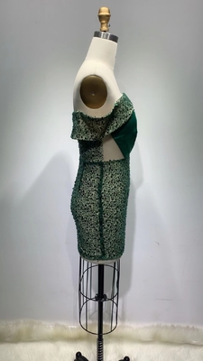 ED2349 Green Sequin Short Summer Dress for Women's Party Luxurious Bodycon Club Evening Dress Made and Eco-Friendly