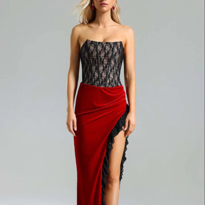 Front Closure Sexy Printed Lace Backless Evening Gown Sleeveless 3D Knitted Bandage Dress for End Galas and Celebrations